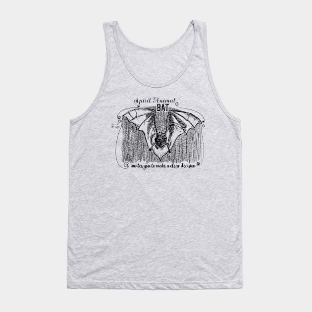 Spirit animal Bat black Tank Top by mnutz